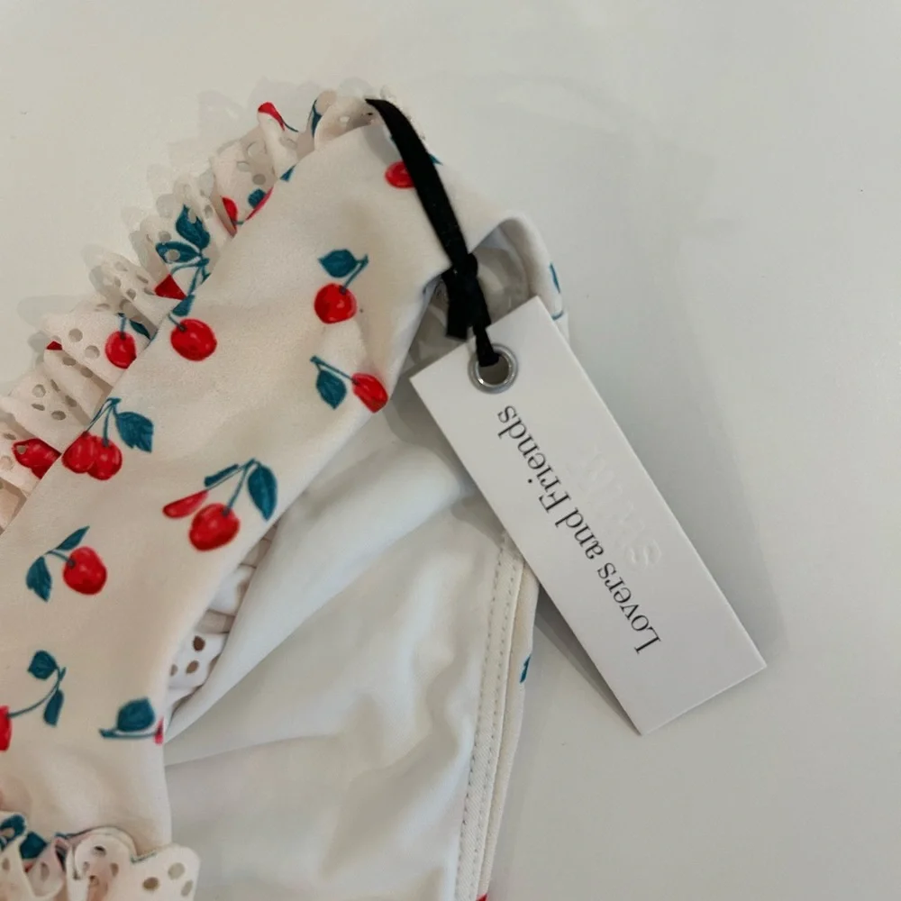 Lovers + Friends Willow Cherry Print Bikini Bottom - Picture 2 of 7